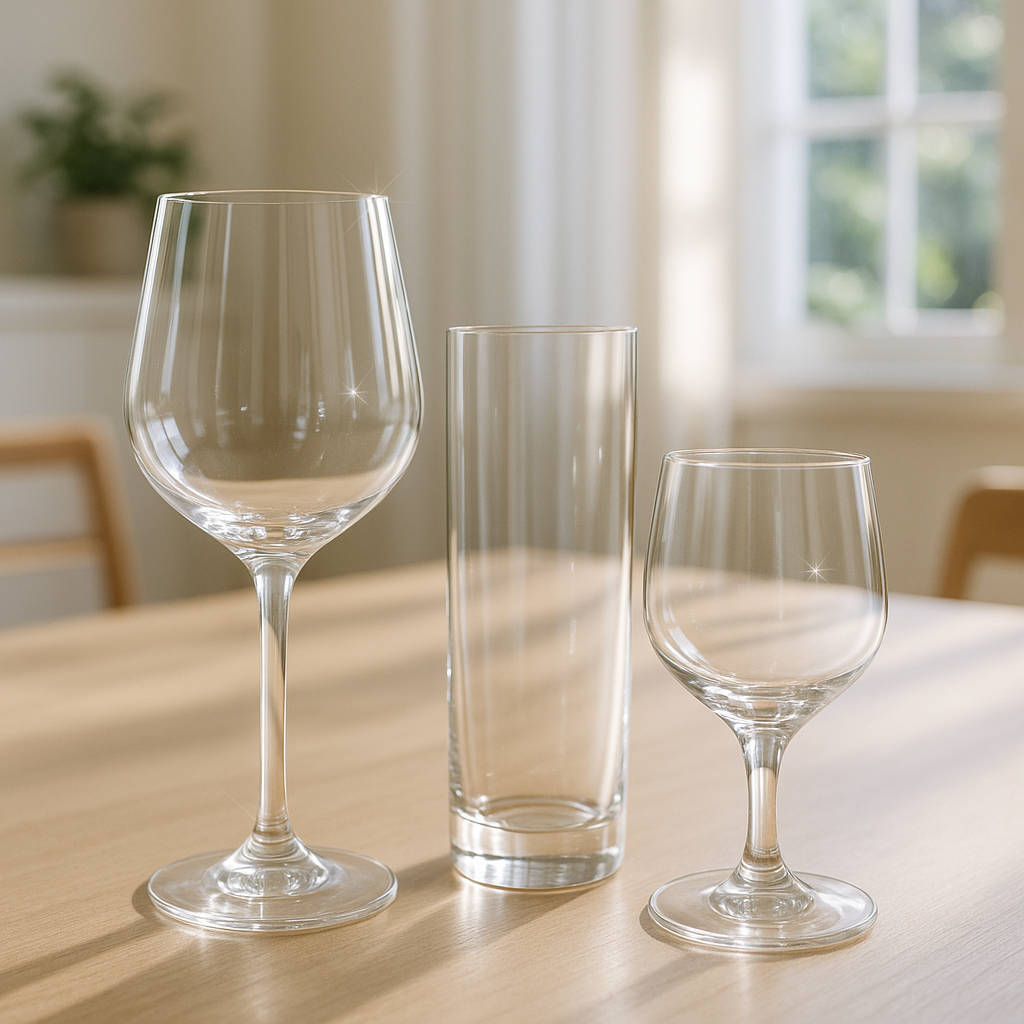 Clean, fresh-smelling dishes and glasses from a well-maintained dishwasher