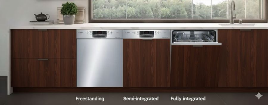Comparison of integrated vs freestanding dishwasher types