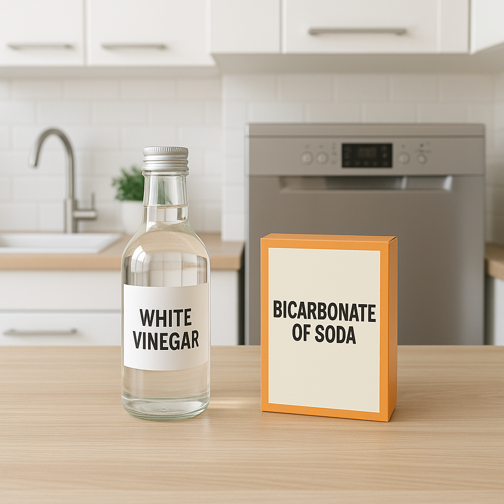 Essential cleaning ingredients for deep dishwasher cleaning