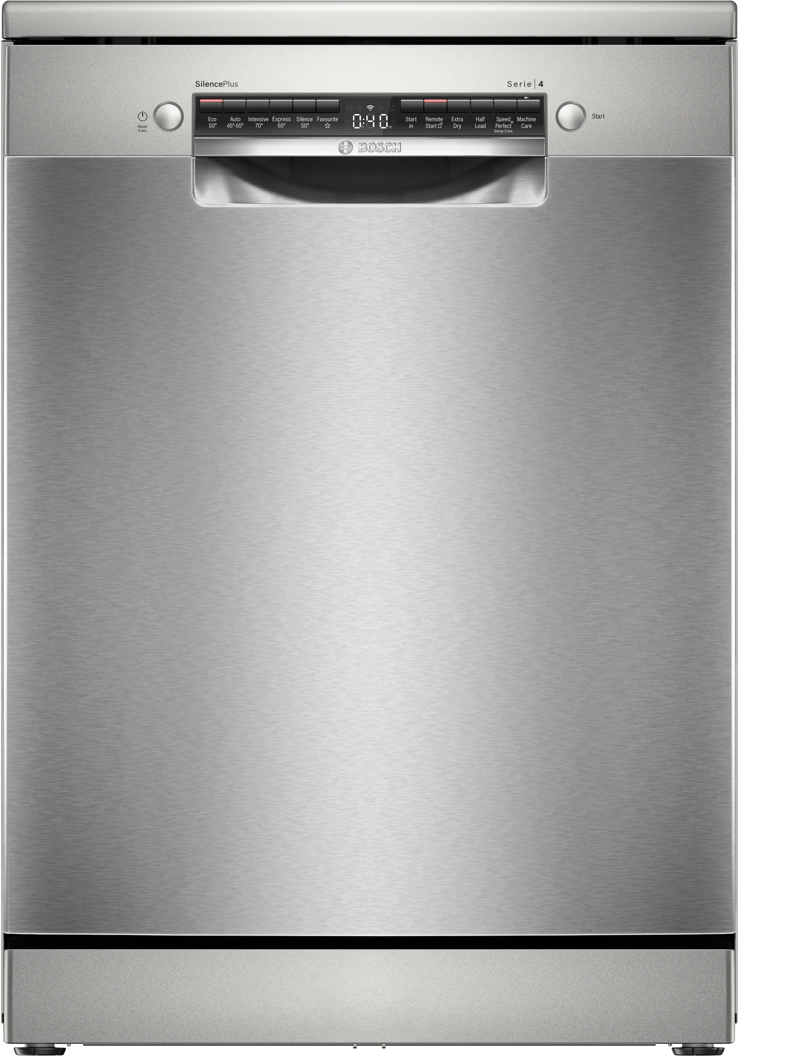 Bosch SMS4EMI06G Series 4 Freestanding Dishwasher - Brushed Steel