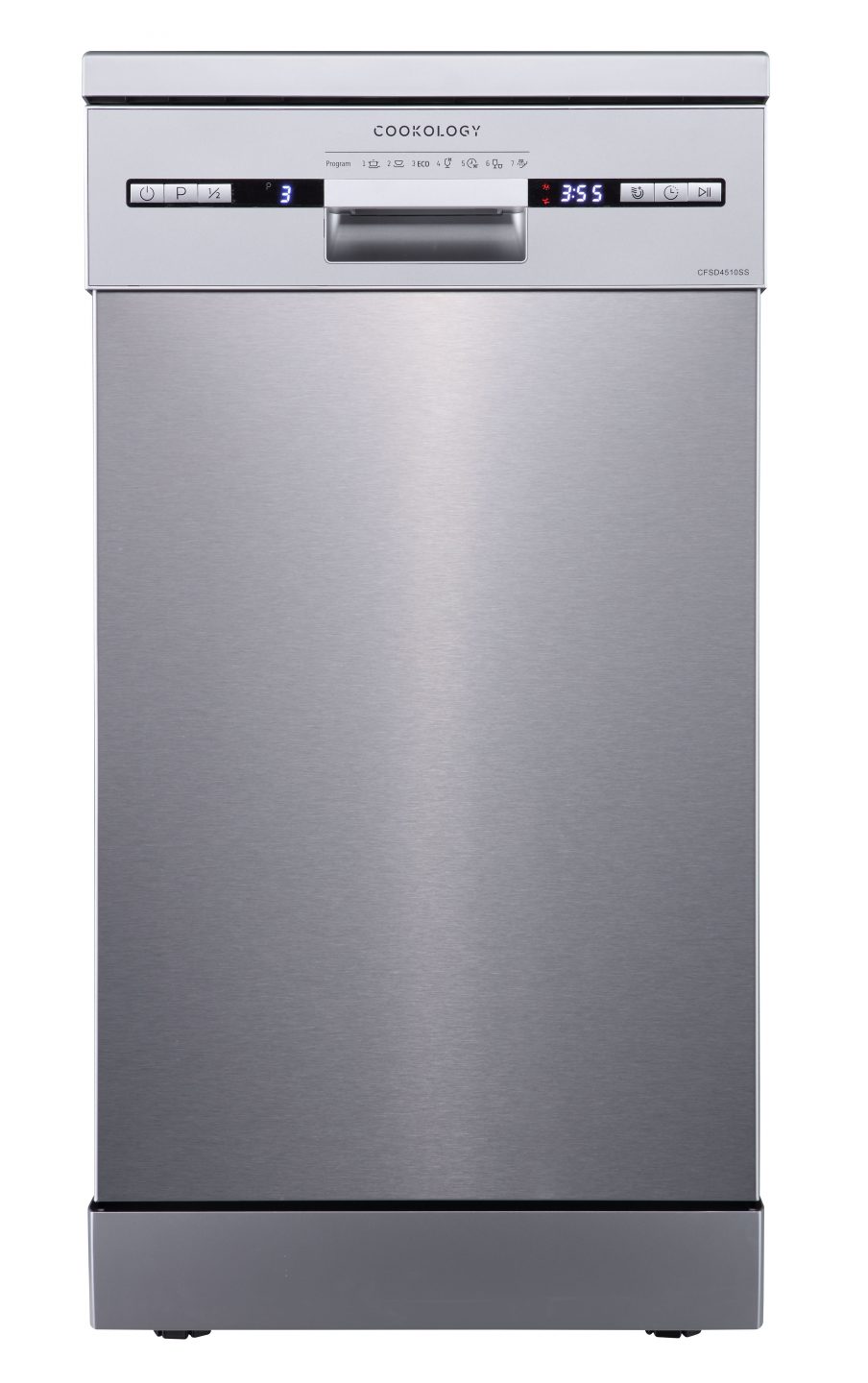 Cookology CFSD4510SS Freestanding Slimline Dishwasher - Stainless Steel