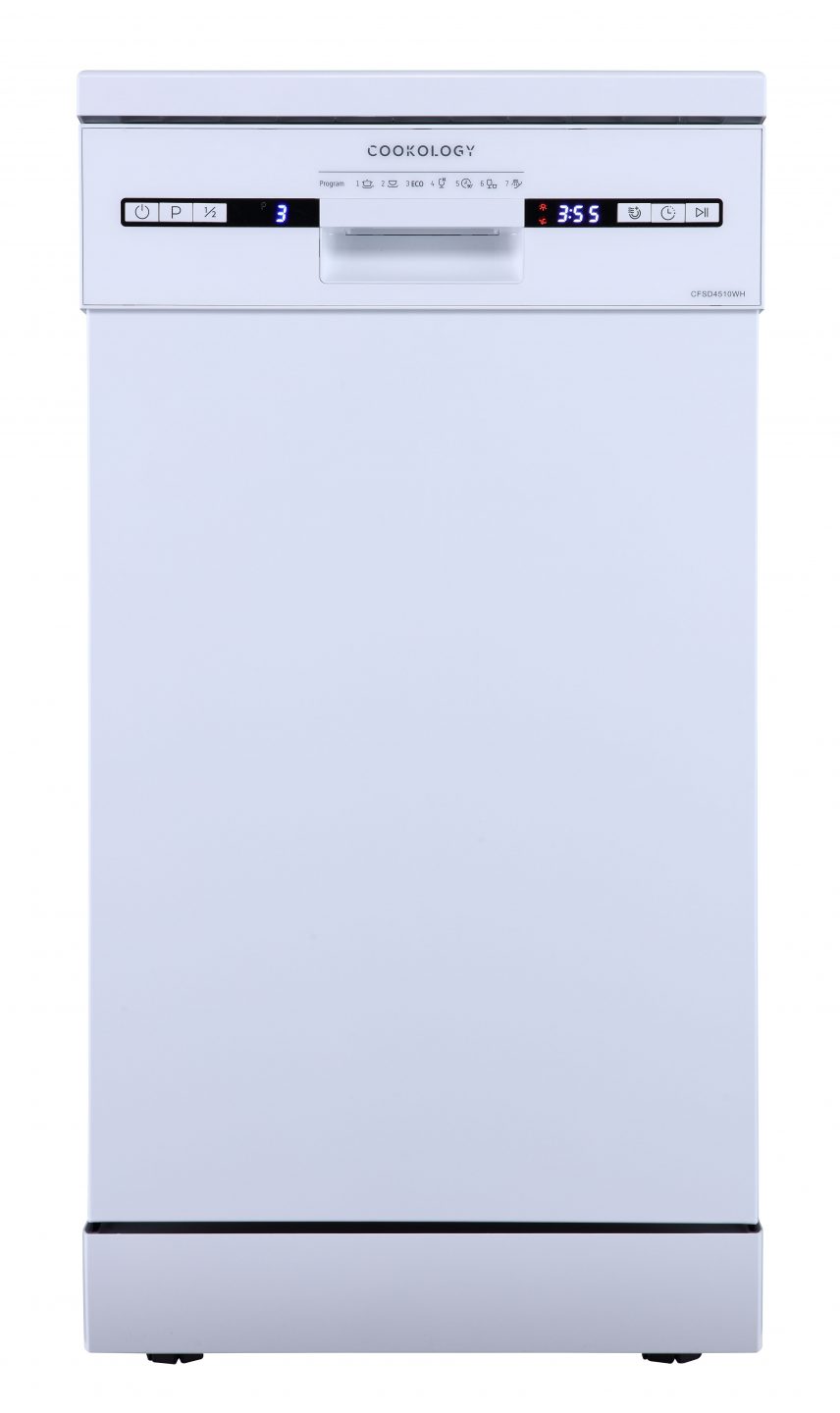 Cookology CFSD4510WH Freestanding Slimline Dishwasher - White