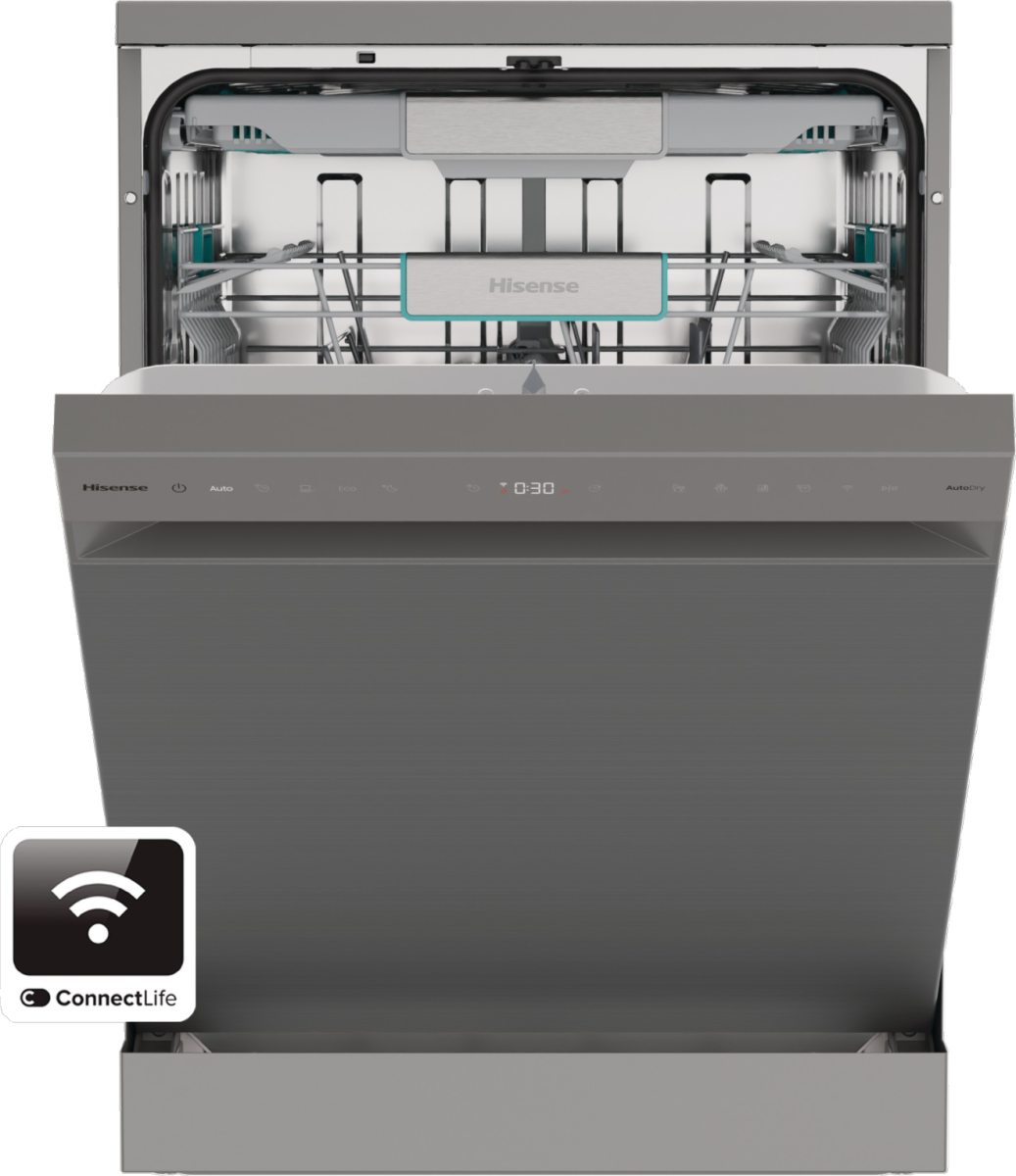 Hisense HS663A90XUK Freestanding Dishwasher - Stainless Steel