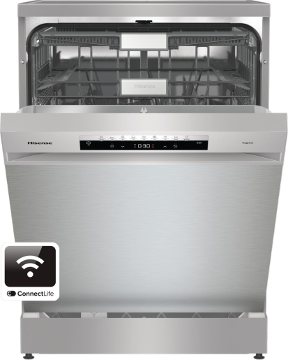 Hisense HS693C60XADUK Freestanding Dishwasher - Stainless Steel