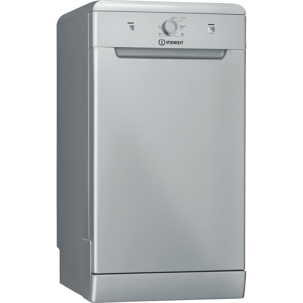Indesit DF9E 1B10 S UK Slimline Dishwasher - Silver