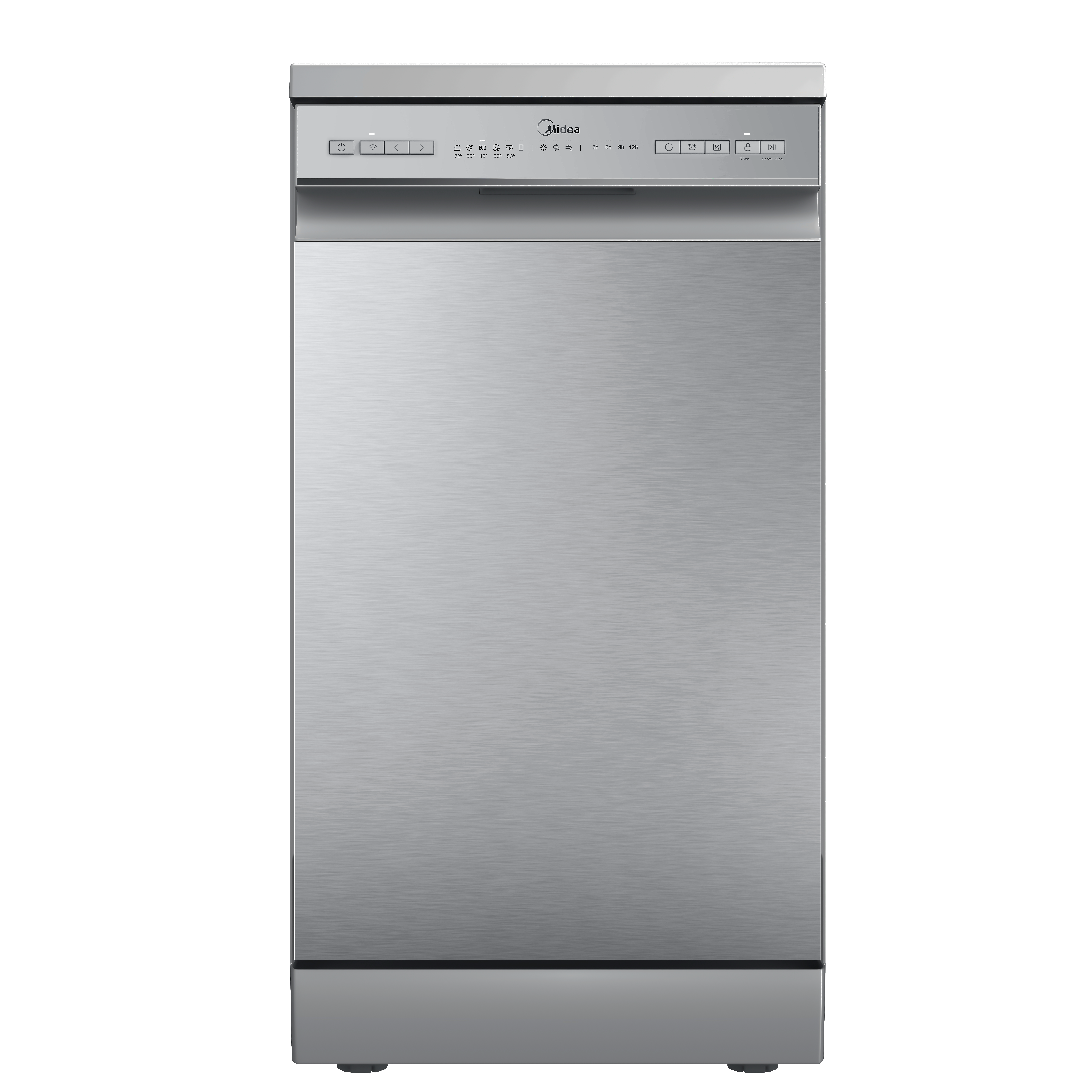 Midea MDWEF1034C(S)-WG-UK Slimline Dishwasher - Silver