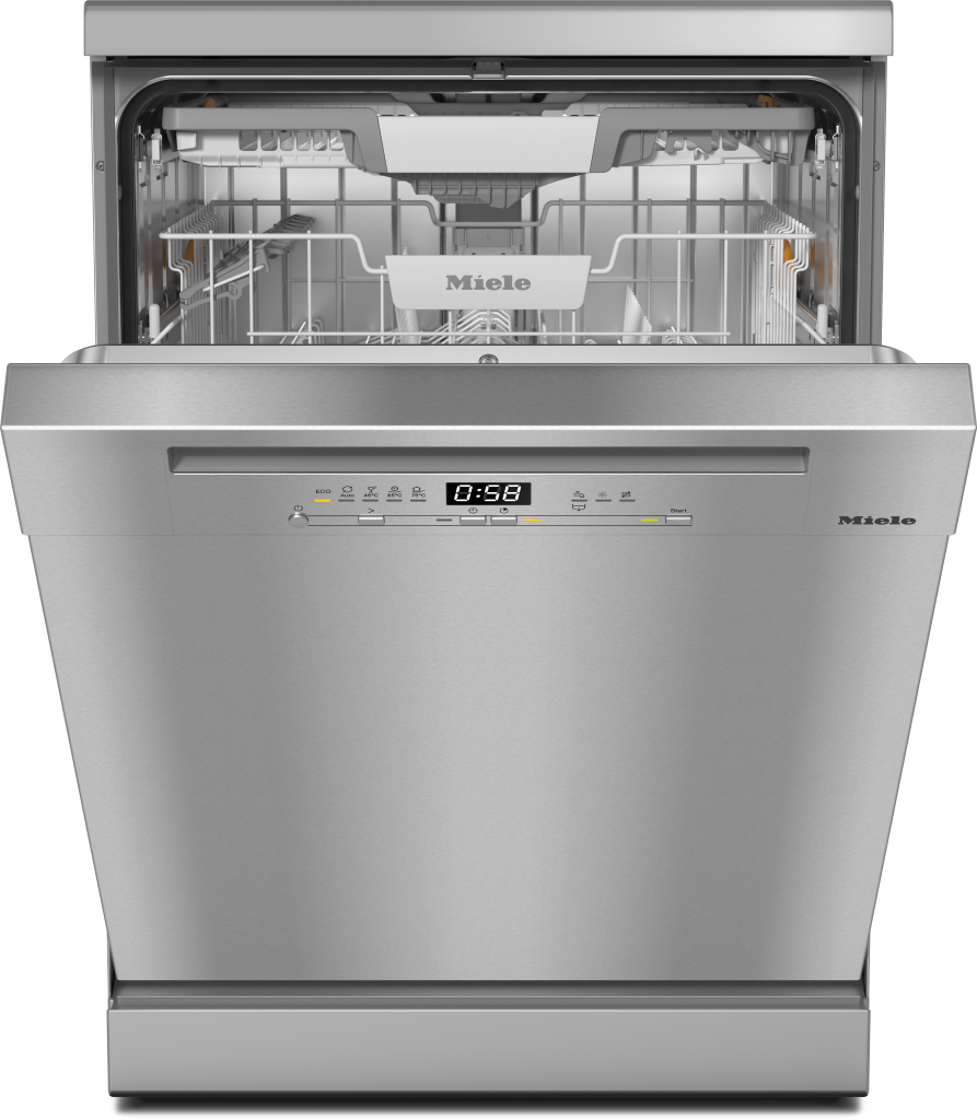 Miele G5410 SC Front-Active Plus Freestanding Dishwasher - CleanSteel