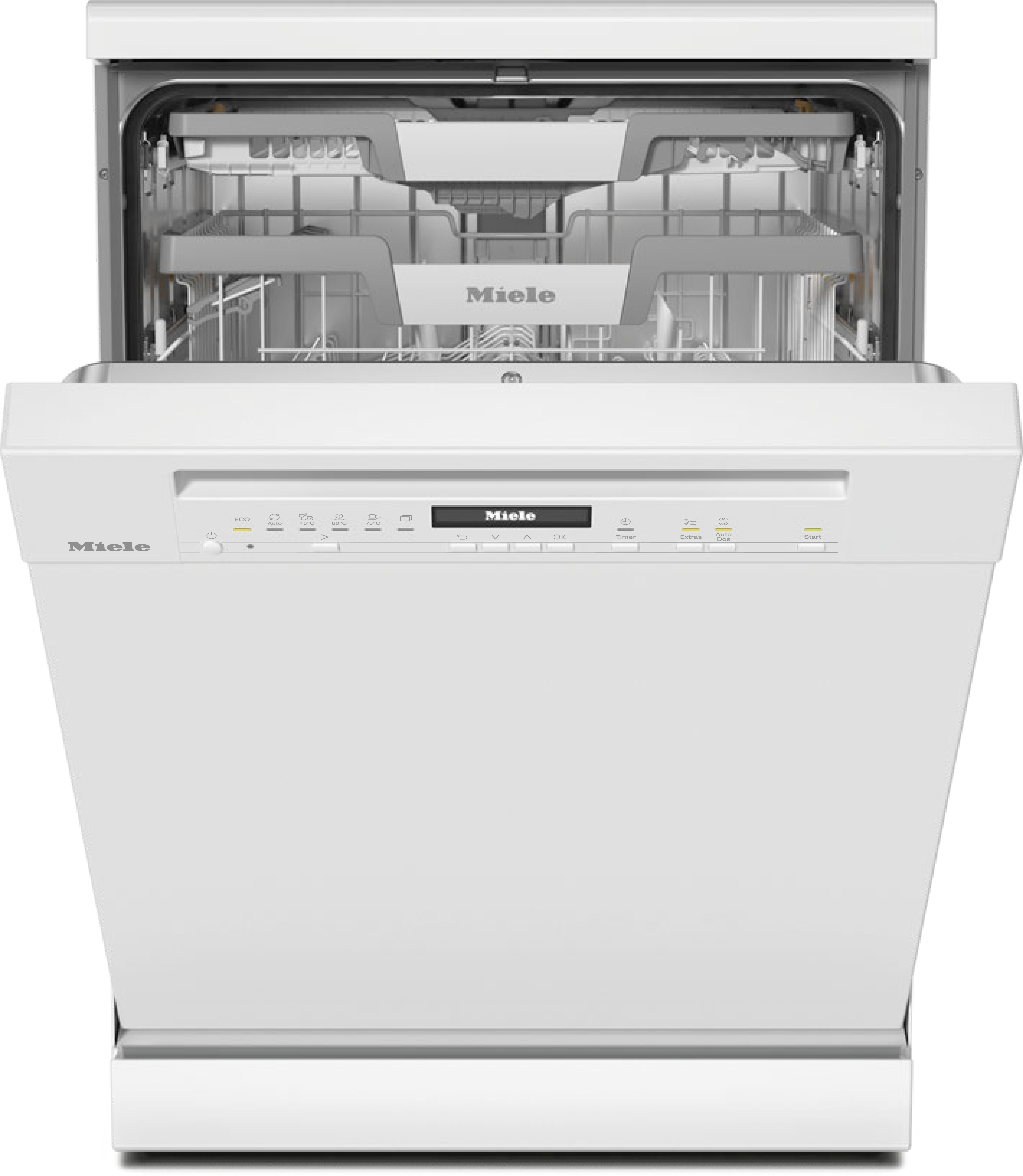 Miele G 7130 SC Front AutoDos Freestanding Dishwasher - Clean Steel