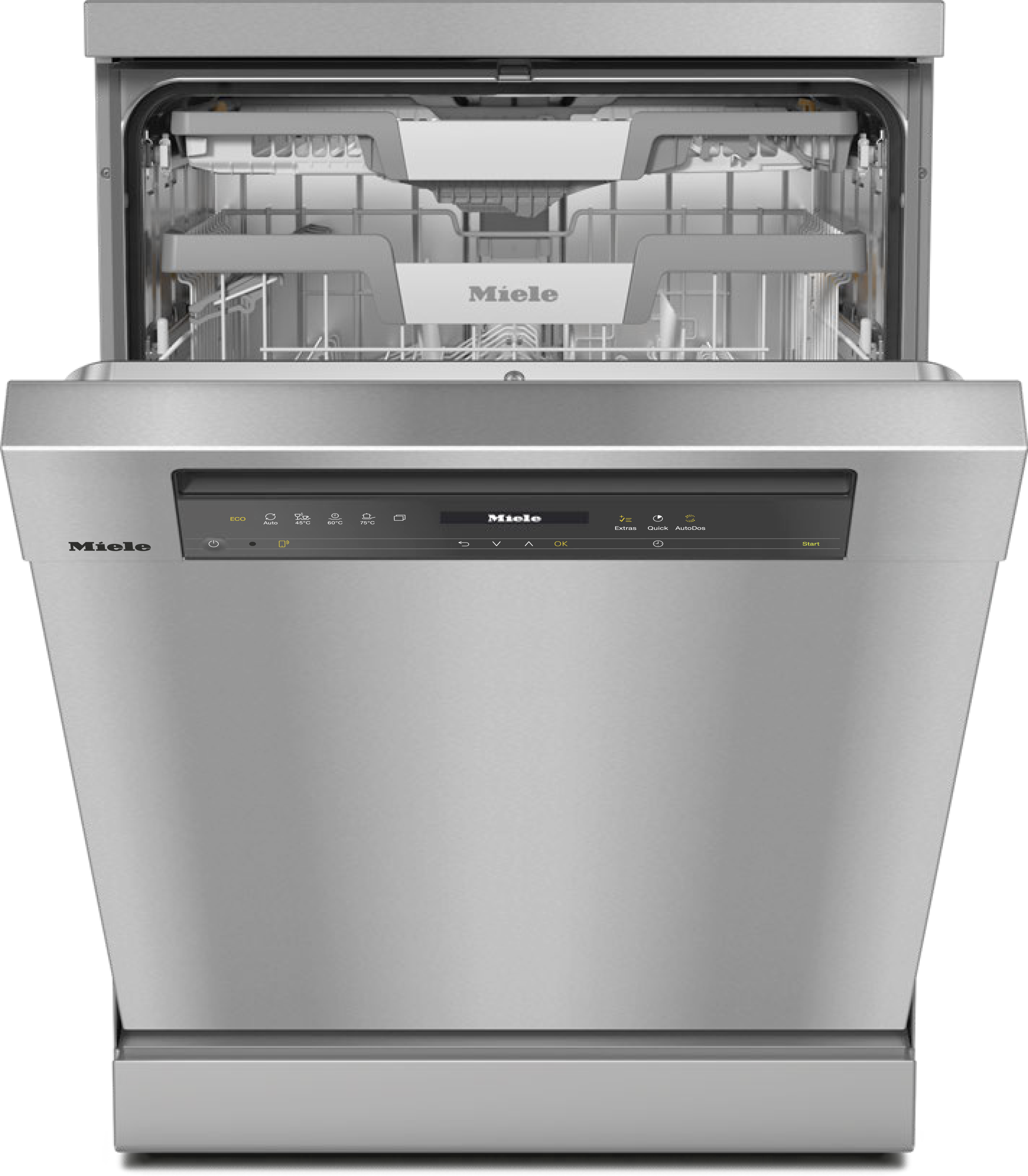 Miele G7600SC AutoDos Freestanding Dishwasher - Stainless Steel Clean Steel