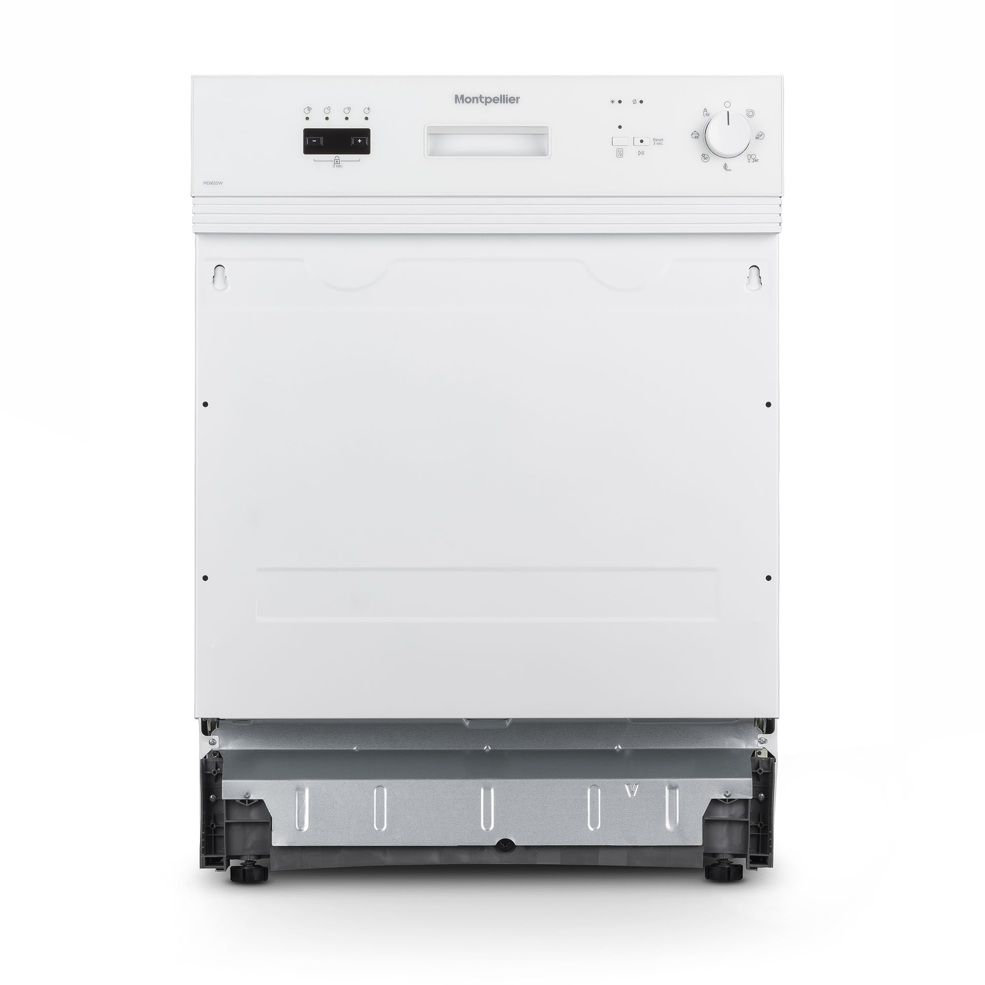 Montpellier MDI655W Semi-Integrated Dishwasher - White