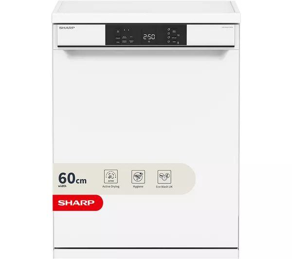 Sharp QW-NA1CF47EW-EN Full-Size Dishwasher - White