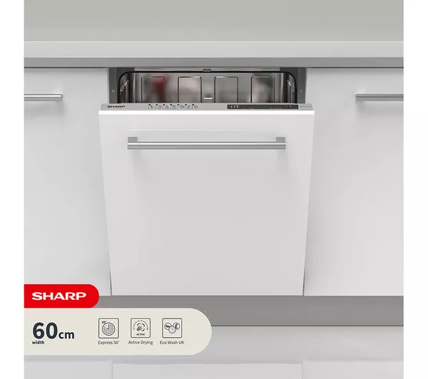 Sharp QW-NI1FI47D4X-EN Fully Integrated Dishwasher