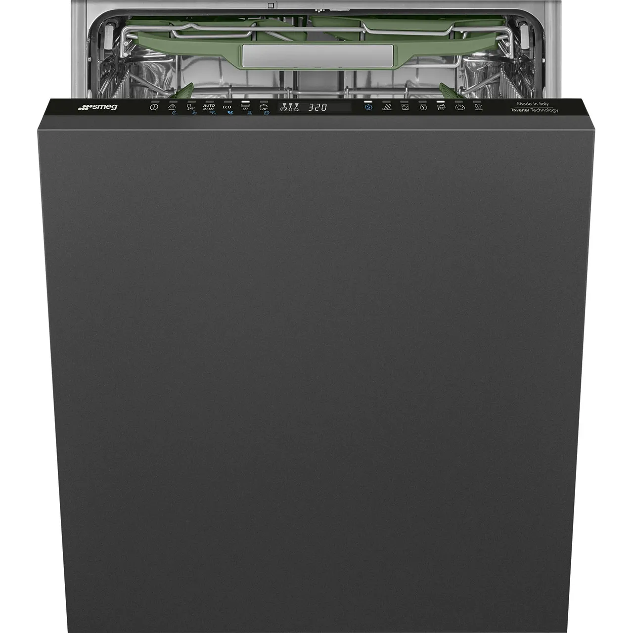 Smeg DIL324AQL Fully Integrated Dishwasher - Black Control Panel